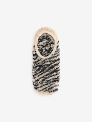 Wild Feet Natural Fluffy Cosy Peds Socks with Non Slip Grip Pack 4 - Image 2 of 5
