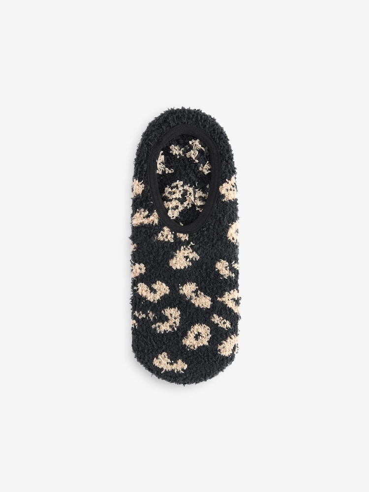 Wild Feet Natural Fluffy Cosy Peds Socks with Non Slip Grip Pack 4 - Image 5 of 5