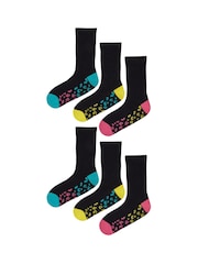 Wild Feet Black Bamboo Socks with Fashion Soles - Image 2 of 7
