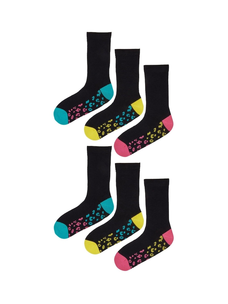 Wild Feet Black Bamboo Socks with Fashion Soles - Image 2 of 7