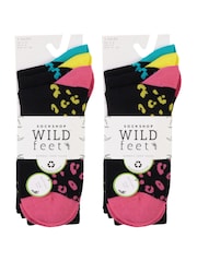 Wild Feet Black Bamboo Socks with Fashion Soles - Image 3 of 7