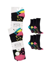Wild Feet Black Bamboo Socks with Fashion Soles - Image 4 of 7