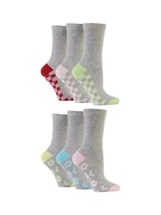 Wild Feet Grey Bamboo Socks With Fashion Soles - Image 1 of 7