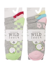 Wild Feet Grey Bamboo Socks With Fashion Soles - Image 3 of 7