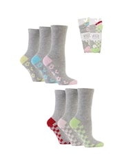 Wild Feet Grey Bamboo Socks With Fashion Soles - Image 7 of 7