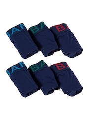 Jeff Banks Blue Bamboo Boxers 6 Pack - Image 2 of 5