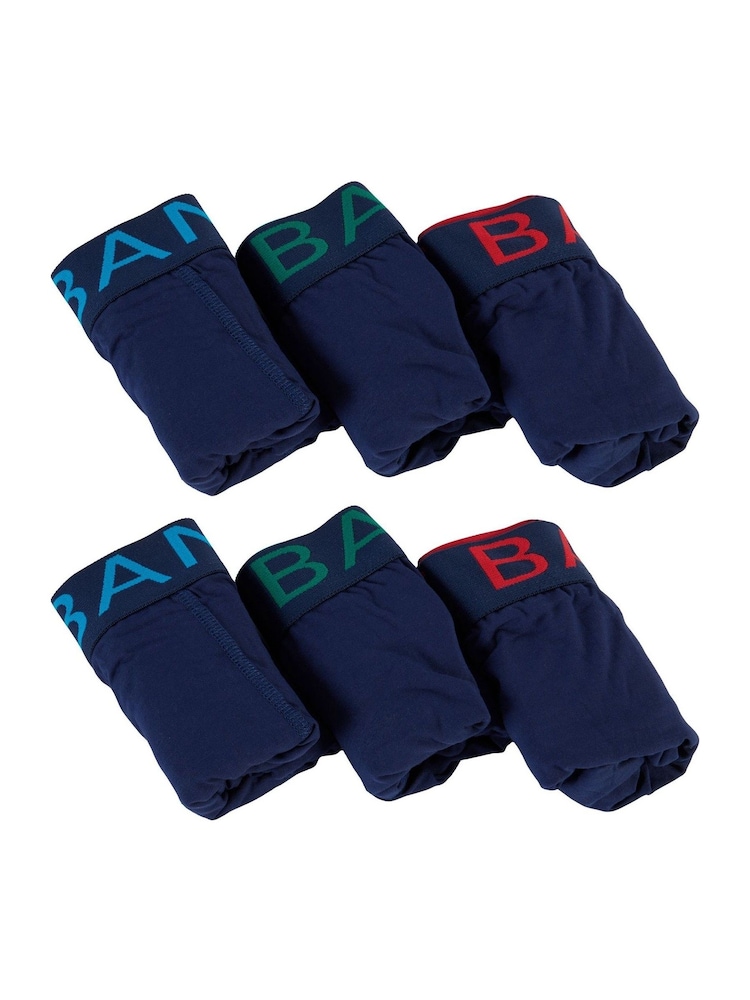 Jeff Banks Blue Bamboo Boxers 6 Pack - Image 2 of 5 Jeff Banks Blue Bamboo Boxers 6 Pack - Image 2 of 5