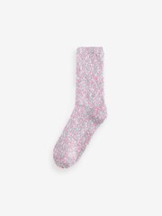 Wild Feet Pink Popcorn Fluffy Socks 4 Pack - Image 5 of 13