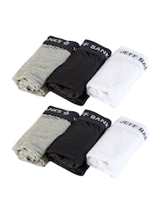 Jeff Banks Grey Cotton Button Fly Boxers 3 Pack - Image 11 of 11