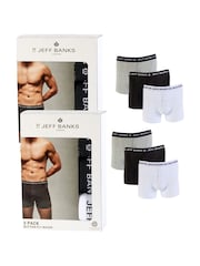 Jeff Banks Grey Cotton Button Fly Boxers 3 Pack - Image 5 of 11