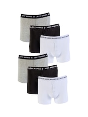 Jeff Banks Grey Cotton Button Fly Boxers 3 Pack - Image 6 of 11
