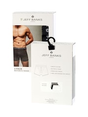Jeff Banks Grey Cotton Button Fly Boxers 3 Pack - Image 9 of 11