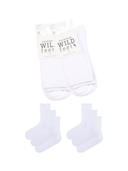 Wild Feet White Rib Crew Socks 6 Pack - Image 5 of 6