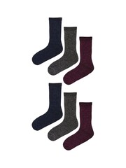 Wild Feet Black Sparkly Crew Socks 6 Pack - Image 1 of 7