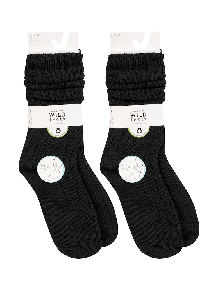 Wild Feet Black Leisure Slouch Socks - Image 5 of 13