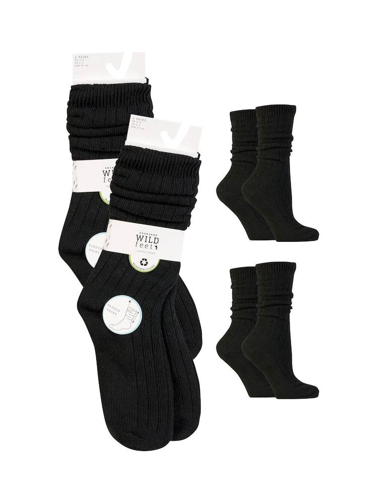 Wild Feet Black Leisure Slouch Socks - Image 7 of 13