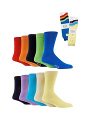 Wild Feet Blue Pop Colour Bamboo Socks - Image 7 of 7