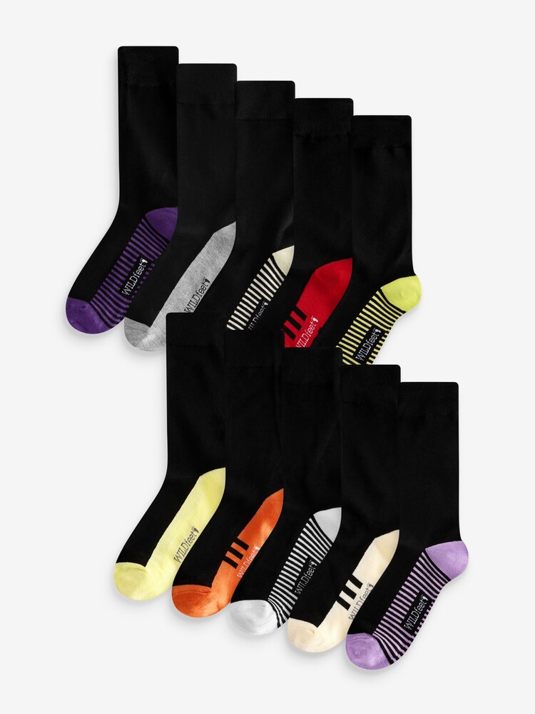 Wild Feet Black Fashion Sole Bamboo Socks - Image 1 of 11