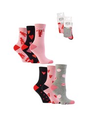 Wild Feet Pink Novelty Love Socks 6 Pack - Image 13 of 15