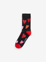 Wild Feet Pink Novelty Love Socks 6 Pack - Image 3 of 15