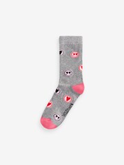 Wild Feet Pink Novelty Love Socks 6 Pack - Image 7 of 15