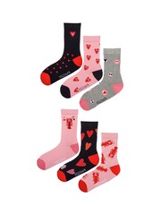Wild Feet Pink Novelty Love Socks 6 Pack - Image 8 of 15