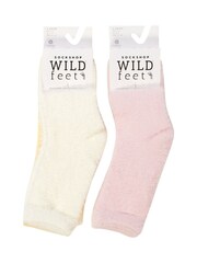 Wild Feet Natural Super Fluffy Feather Yarn Socks - Image 4 of 6