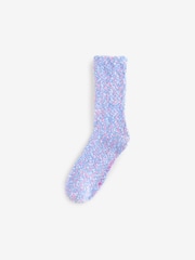 Wild Feet Blue Popcorn Fluffy Socks 4 Pack - Image 4 of 13