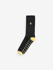 Jeff Banks Black Fashion Sole Crew Socks 5 Pack - Image 3 of 6