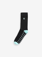 Jeff Banks Black Fashion Sole Crew Socks 5 Pack - Image 5 of 6