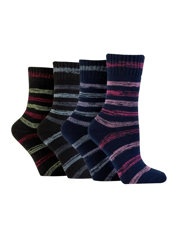 Bleu - Wild Feet Chaussettes de loisirs thermiques Lot 4 - Image 3 of 13