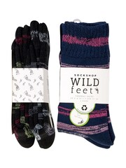 Bleu - Wild Feet Chaussettes de loisirs thermiques Lot 4 - Image 5 of 13