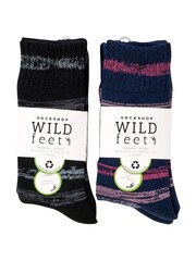 Bleu - Wild Feet Chaussettes de loisirs thermiques Lot 4 - Image 7 of 13