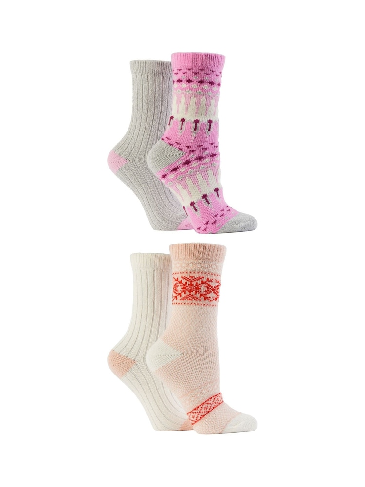 Wild Feet Pink Leisure to Lounge Super Soft Cosy Socks - Image 1 of 8