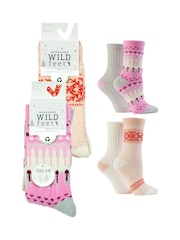 Wild Feet Pink Leisure to Lounge Super Soft Cosy Socks - Image 4 of 8