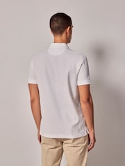 Hawes & Curtis Short Sleeve Mercerised White Polo Shirt - Image 3 of 4