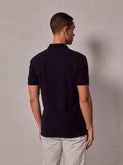 Hawes & Curtis Blue Short Sleeve Mercerised Polo Shirt - Image 2 of 4