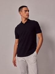 Hawes & Curtis Blue Short Sleeve Mercerised Polo Shirt - Image 3 of 4