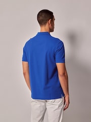 Hawes & Curtis Blue Short Sleeve Mercerised Polo Shirt - Image 2 of 4