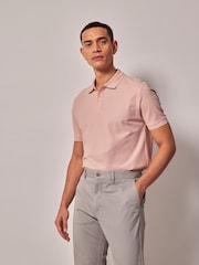 Hawes & Curtis Pink Short Sleeve Mercerised Polo Shirt - Image 1 of 4