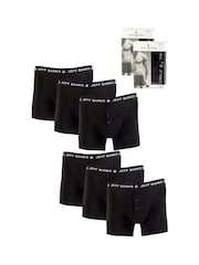 Jeff Banks Black Cotton Button Fly Boxers 3 Pack - Image 2 of 8