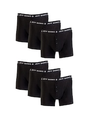 Jeff Banks Black Cotton Button Fly Boxers 3 Pack - Image 3 of 8