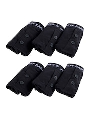 Jeff Banks Black Cotton Button Fly Boxers 3 Pack - Image 4 of 8