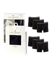 Jeff Banks Black Cotton Button Fly Boxers 3 Pack - Image 7 of 8