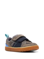 Clarks Grey Standard Fit (F) Combi Oslo Edge T Shoes - Image 3 of 7