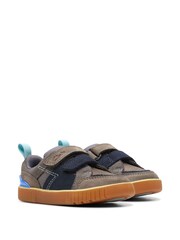 Clarks Grey Standard Fit (F) Combi Oslo Edge T Shoes - Image 4 of 7