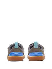 Clarks Grey Standard Fit (F) Combi Oslo Edge T Shoes - Image 5 of 7