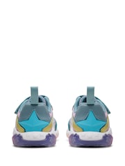 Clarks Blue Standard Fit (F) Comb Tidal Star Trainers - Image 2 of 7