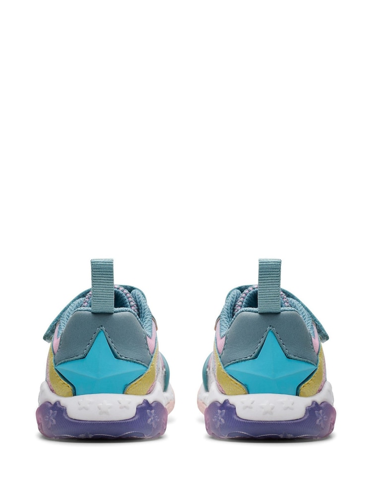 Clarks Blue Standard Fit (F) Comb Tidal Star Trainers - Image 2 of 7