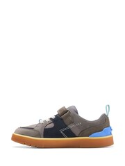 Clarks Grey Standard Fit (F) Combi Oslo Edge Shoes - Image 2 of 7